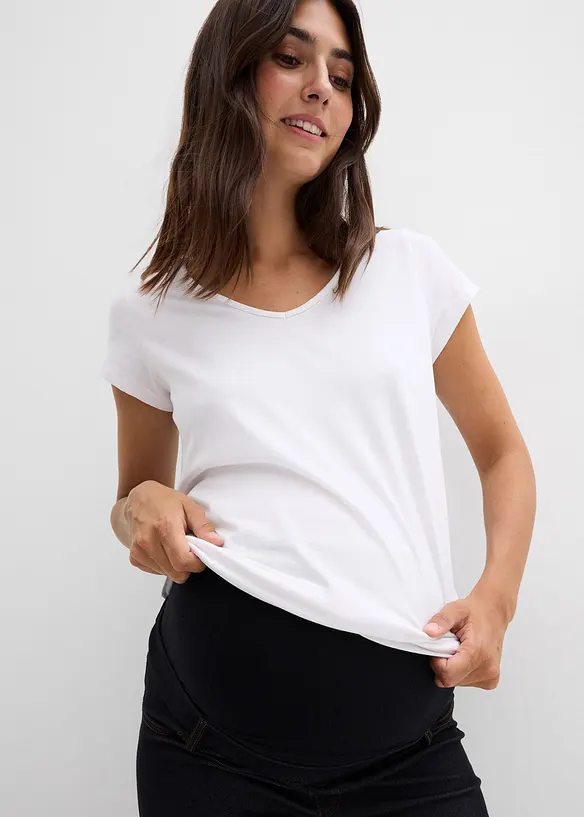 Elastisk mammaleggings i denimlook, bonprix