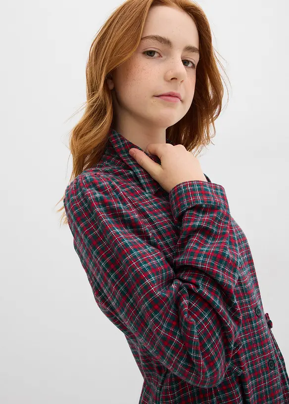 Skjortekjole av flanell, bonprix