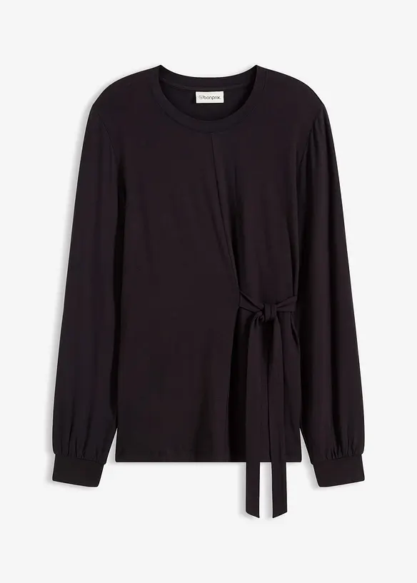 Langermet topp i myk viskosemiks, bonprix