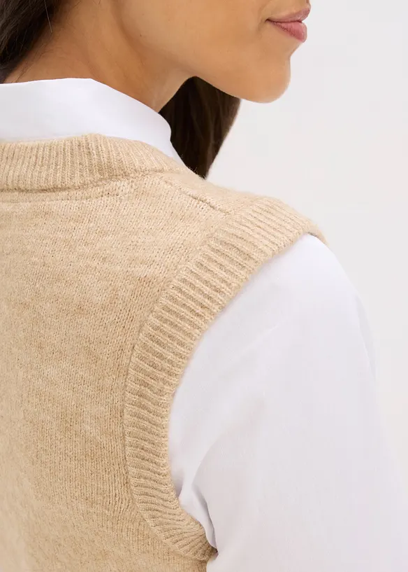 Strikket vest, bonprix
