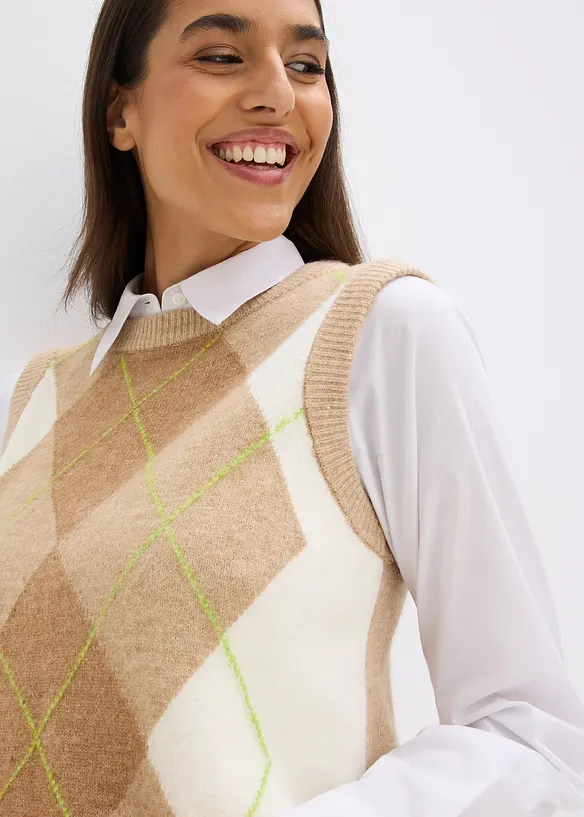 Strikket vest, bonprix