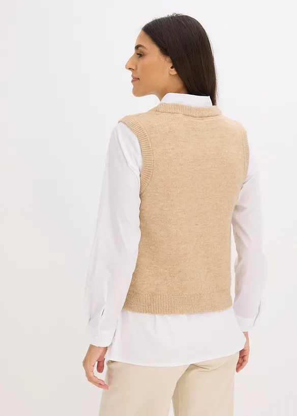Strikket vest, bonprix