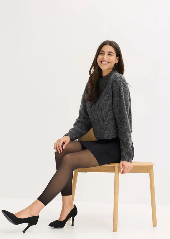 Varmende leggings i transparent materiale med Belly Control og Push up-effekt 50 DEN, bonprix