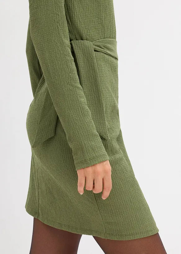 Trikotkjole i barcrepe, bonprix