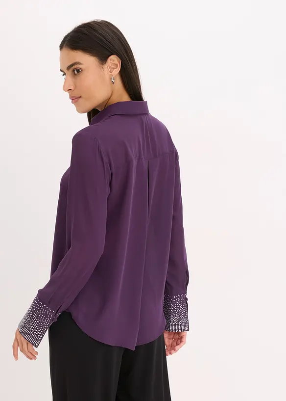 Skjorte med glitterstener, bonprix