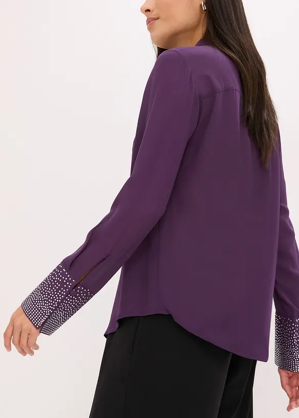 Skjorte med glitterstener, bonprix