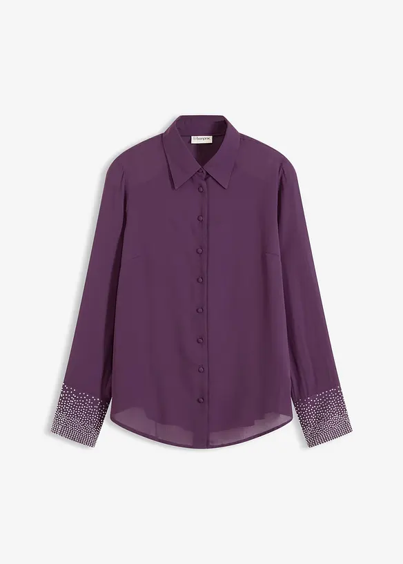 Skjorte med glitterstener, bonprix