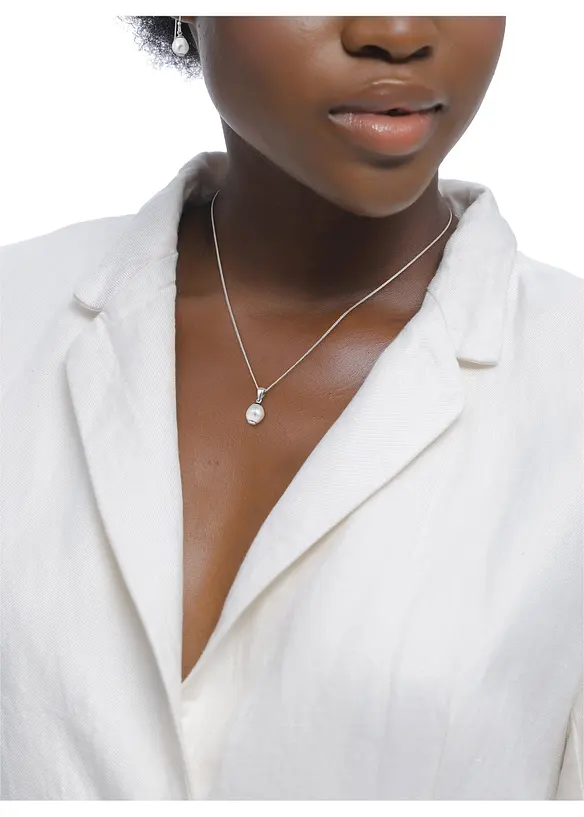 Elli-kjede og ørepynt i sølv 925, elli