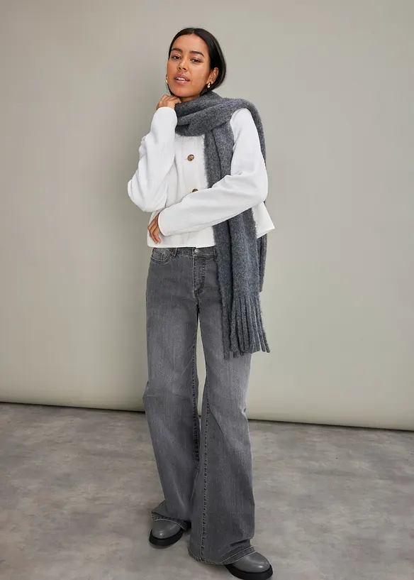 Wide Leg-jeans, Mid Waist, Stretch, bonprix
