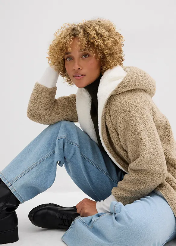 Teddy-fleecejakke, bonprix