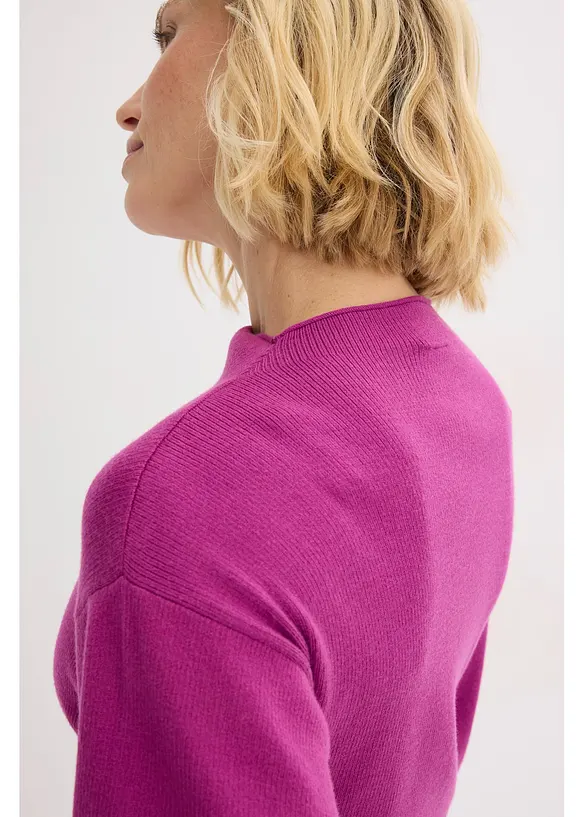 Strikket genser med ballongermer, bonprix