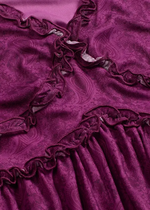 Midikjole i jersey mesh, bonprix