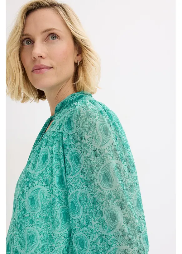 Langermet topp av delikat mesh, bonprix