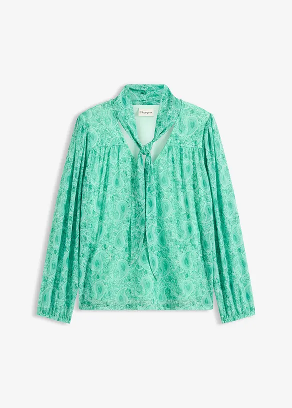 Langermet topp av delikat mesh, bonprix