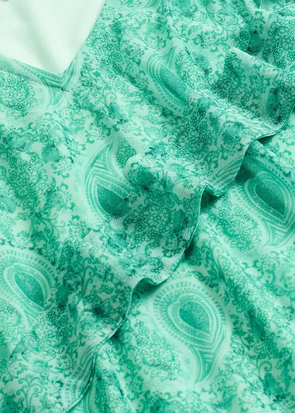 Langermet topp av delikat mesh, bonprix