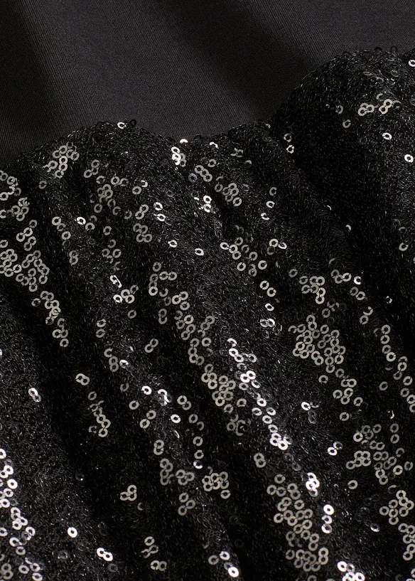 Paljettkjole i behagelig Punto di Roma-materiale, bonprix