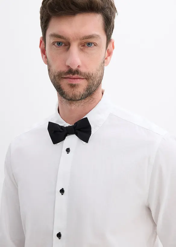 Skjorte og sløyfe i 100% økologisk bomull (2-delt sett), bonprix