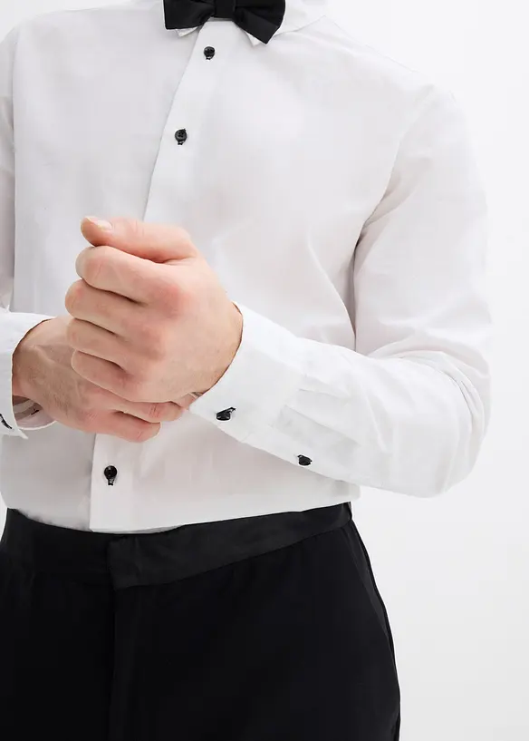 Skjorte og sløyfe i 100% økologisk bomull (2-delt sett), bonprix