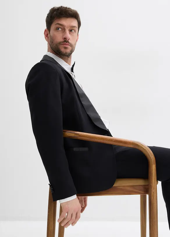 Smokingjakke i materiale med stretch,  Slim Fit, bonprix