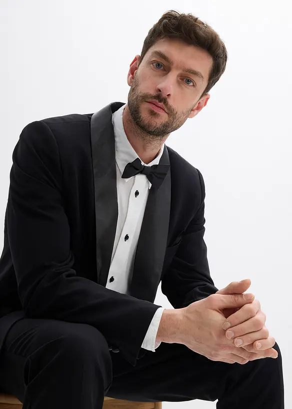 Smokingjakke i materiale med stretch,  Slim Fit, bonprix