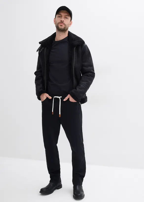 Regular Fit pull on-bukse med stretch, Straight, bonprix