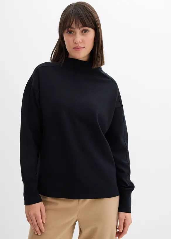 Oversized sweatshirt av mykt scubamateriale, bonprix