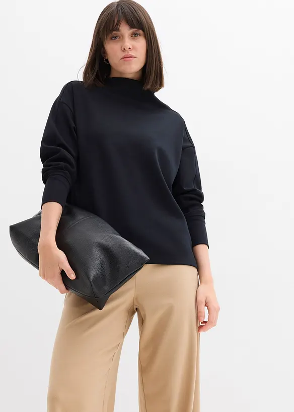 Oversized sweatshirt av mykt scubamateriale, bonprix