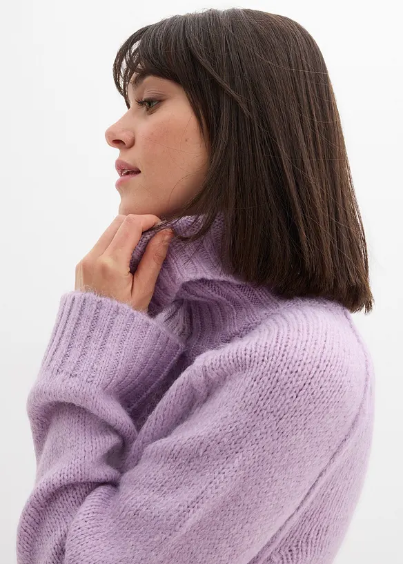 Oversized, grovstrikket genser, bonprix