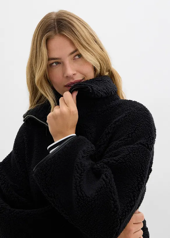 Oversized jakke i pilefleece, bonprix