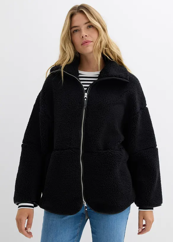 Oversized jakke i pilefleece, bonprix
