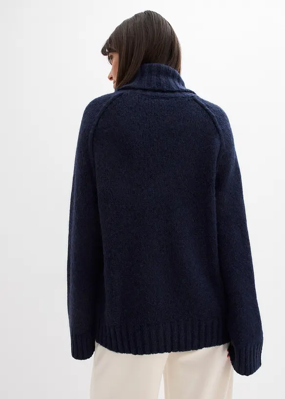 Oversized, grovstrikket genser, bonprix
