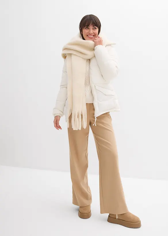 Vattert jakke med pilékrage, bonprix