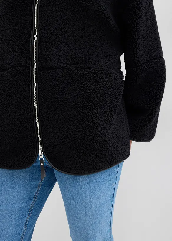 Oversized jakke i pilefleece, bonprix