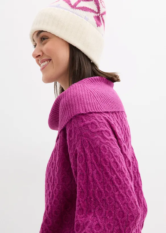 Kabelstrikket genser, bonprix