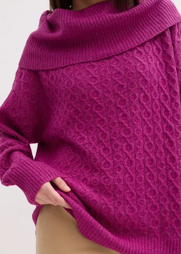 Kabelstrikket genser, bonprix