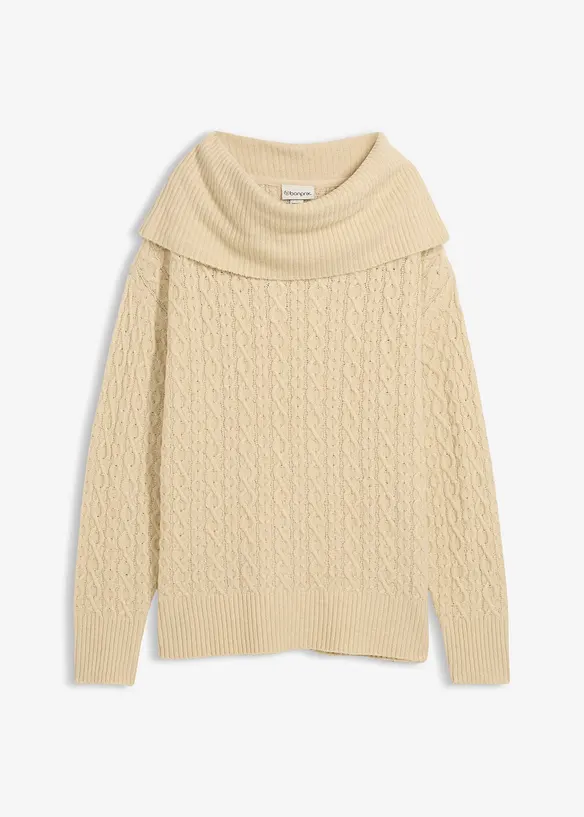 Kabelstrikket genser, bonprix