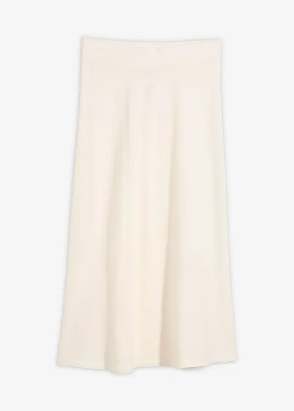 Strikket midiskj&oslash;rt i myk viskosemiks, bonprix