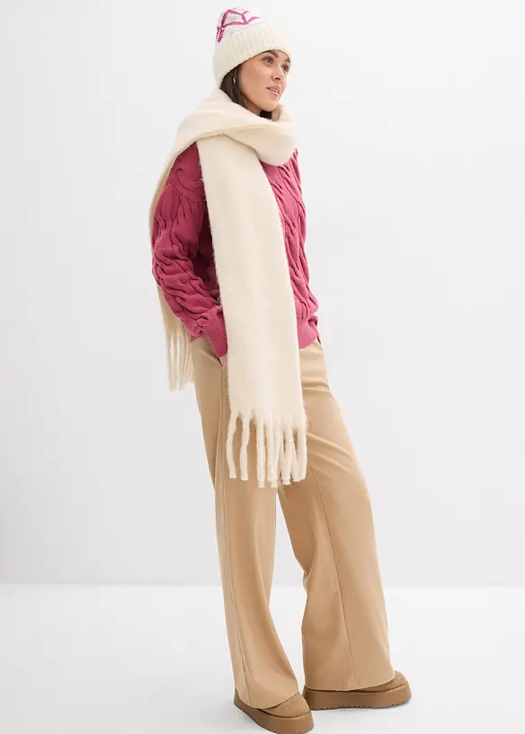 Oversized genser i myk viskosemiks, bonprix