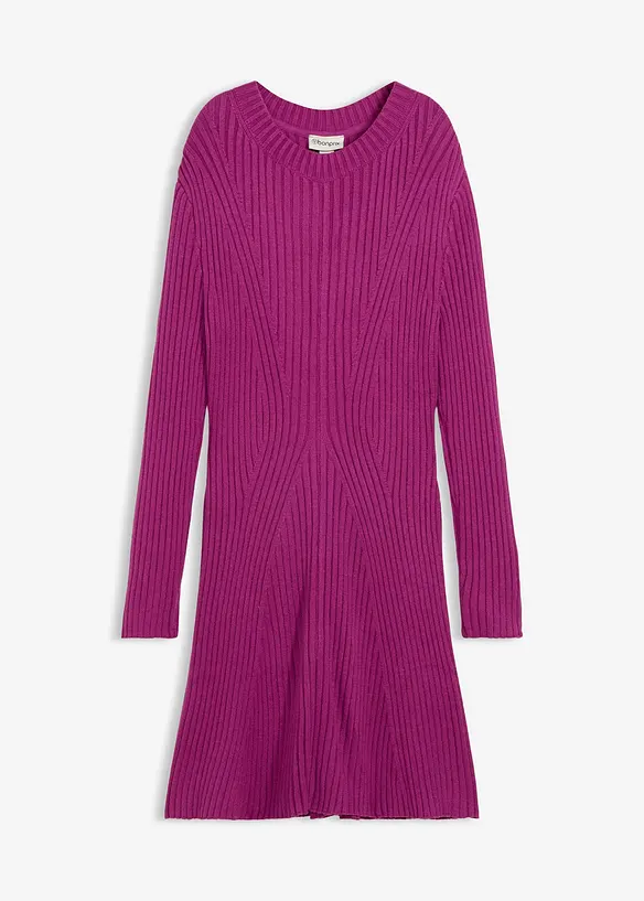 Strikket minikjole i myk viskosemiks, bonprix