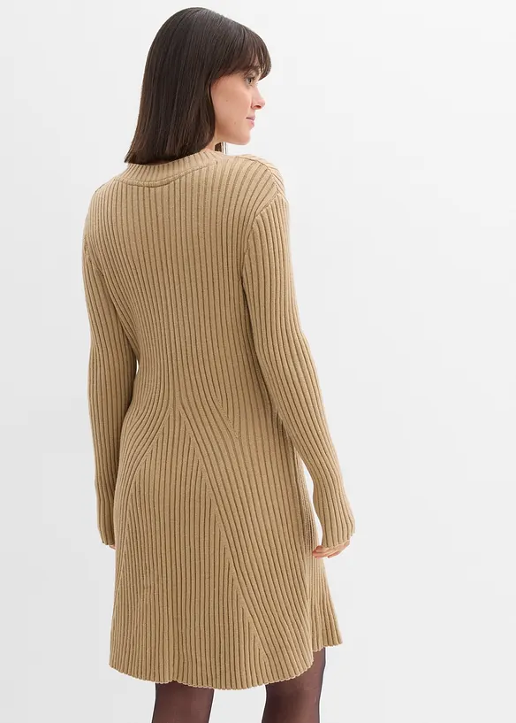 Strikket minikjole i myk viskosemiks, bonprix