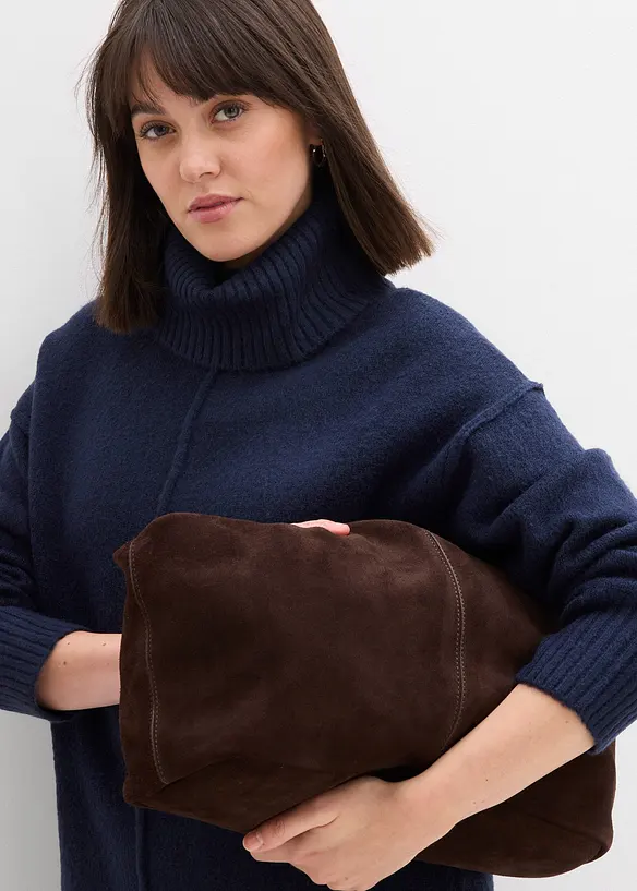 Strikket kjole med pyntesøm, bonprix