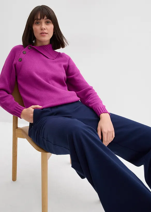 Bukse i ullstil med komfortlinning, bonprix