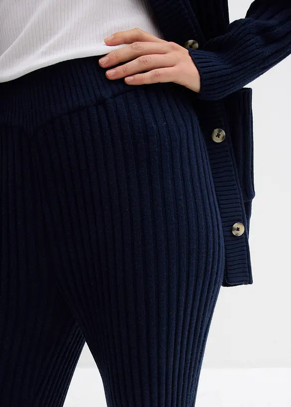 Strikket bukse i myk viskosemiks, bonprix