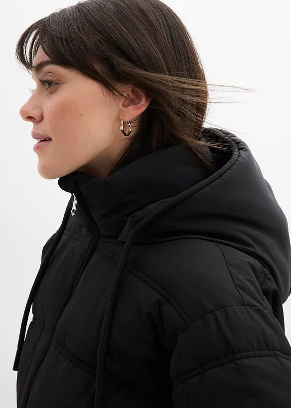 Kort, vattert jakke, bonprix