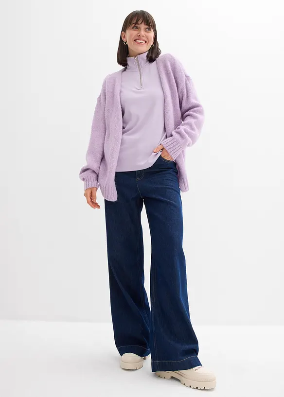 Ribbestrikket topp i myk viskosemiks, bonprix