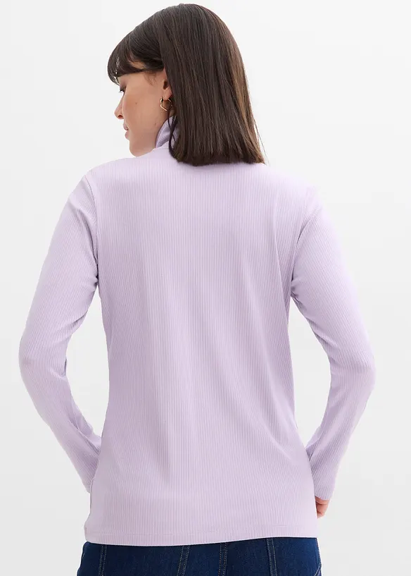 Ribbestrikket topp i myk viskosemiks, bonprix