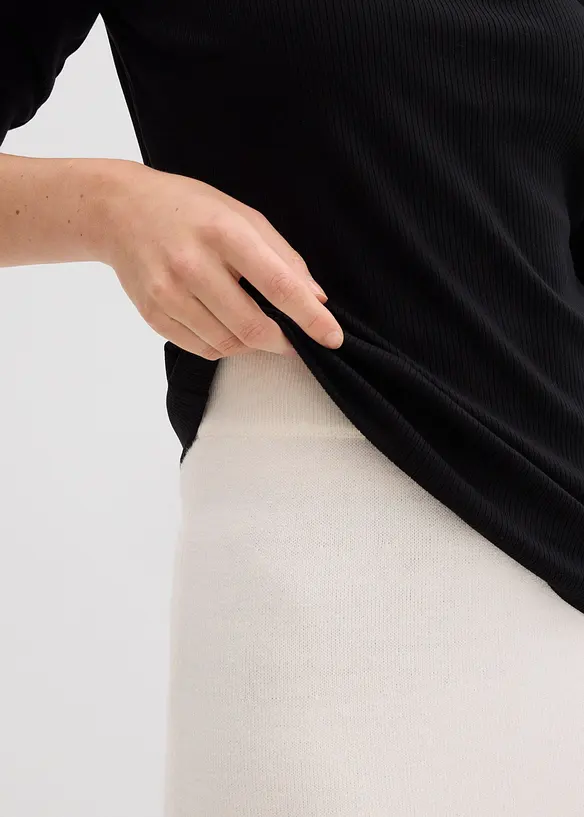 Ribbestrikket topp i myk viskosemiks, bonprix