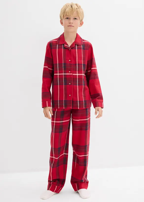 Pyjamas i myk bomullsflanell (2-delt sett), bonprix