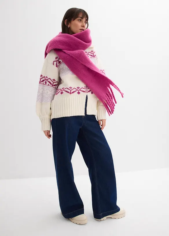 Cardigan med koftem&oslash;nster, bonprix