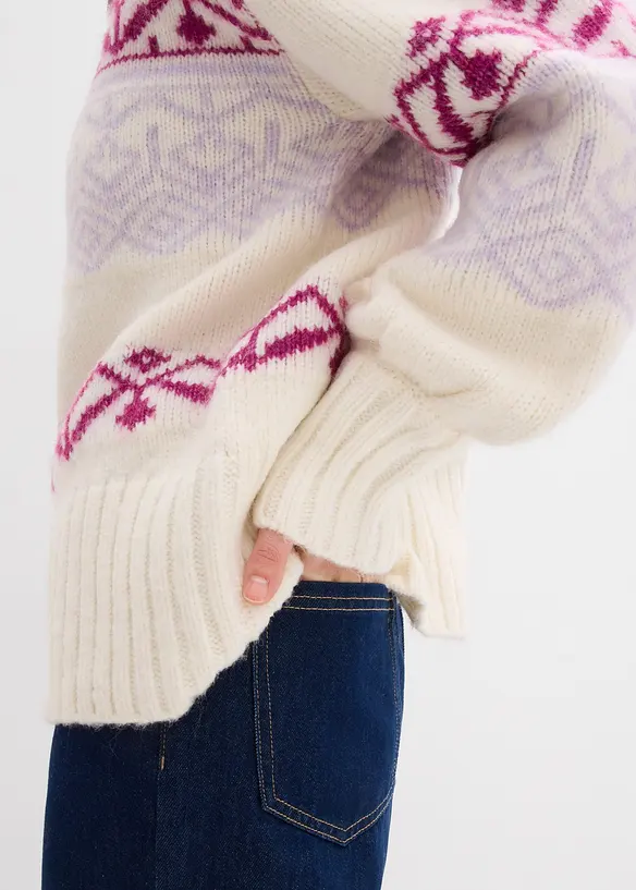 Cardigan med koftem&oslash;nster, bonprix